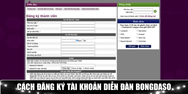 Cách tạo tài khoản tham gia diễn đàn
